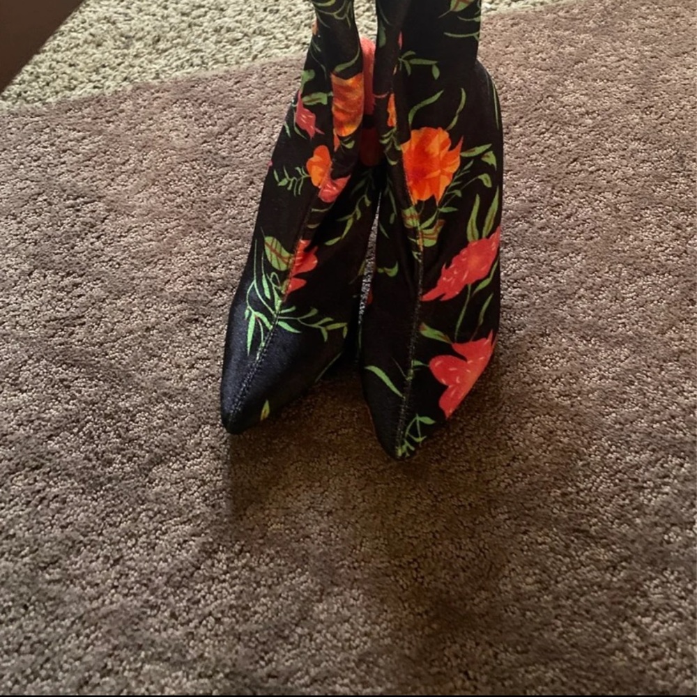 Floral booties